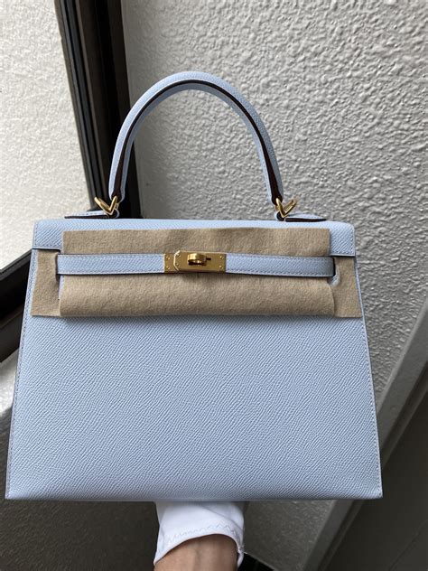 hermes kelly blue brume